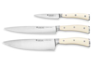 Wüsthof Messerset 3-teilig / Knife Set 3 Pieces Classic Ikon Crème -- 1120460301