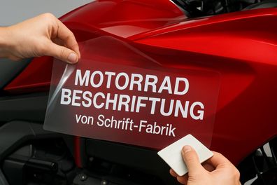 Motorrad Aufkleber selbst gestalten Schriftzug Wunschtext Beschriftung