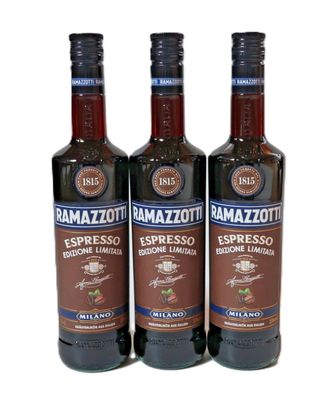 3 Flaschen Ramazzotti Espresso 25% Vol. 0,7 l