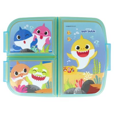Baby Shark Kinder Brotdose – Lunchbox mit 3 Fächern & tollem Design