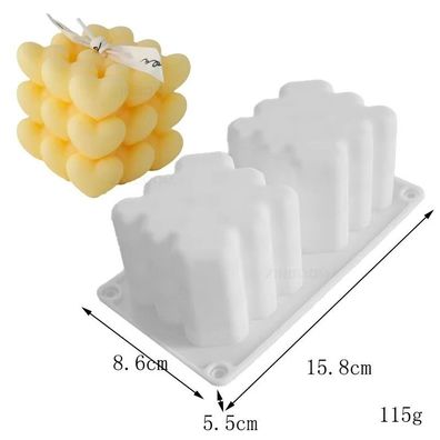 Liebe magische Kugel Silikon Kerze Form DIY Herz Pyramide Waben Kerze machen Schokola