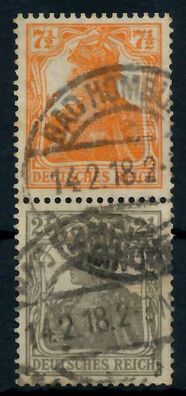 D-REICH Zusammendruck Nr S13a gestempelt SENKR PAAR X7926EA