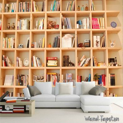 Vlies Fototapete Wandtapete Wandbilder 3D Bücherregale Bücherschränke 2298
