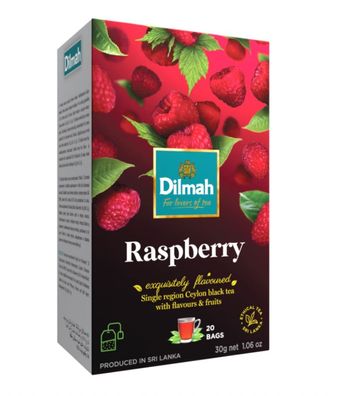Dilmah Schwarzer Tee Himbeere 20 Teebeutel