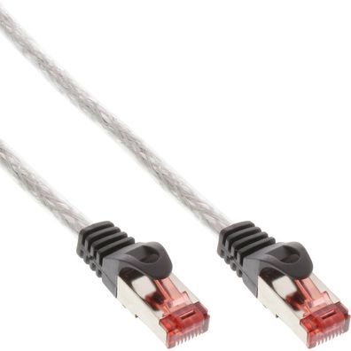 InLine® 76412T Patchkabel, S/FTP (PiMf), Cat.6, 250MHz, PVC, Kupfer, transparent, 1,5