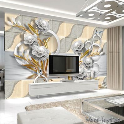 Vlies Fototapete Wandtapete Wandbilder Blumenrelief Imitat Soft Packung 2304