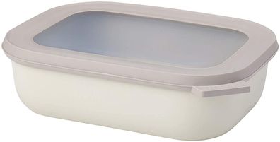 Mepal 6 Stück multischüssel cirqula rechteckig 1000 ml - nordic white 106255032500