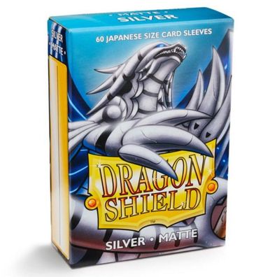 Dragon Shield Kartenhéllen Sleeves Japanische Größe Matte (60) Silber