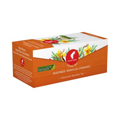 Julius Meinl Tee Rooibos Vanille-Karamell, Rotbuschtee, 25 Teebeutel im Kuvert,