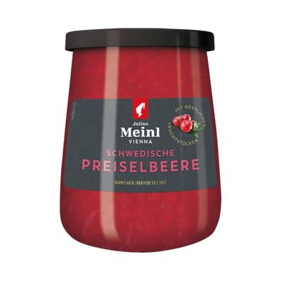 Julius Meinl Schwedische Preiselbeere, mit köstlichen Fruchtstücken, 350 Gramm
