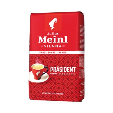 Julius Meinl Präsident, Ganze Bohne, 500 Gramm Packung