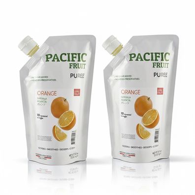 Pacific Fruit Püree Orange 2x 1kg Fruchtpüree für Marinaden, Dressings & Glasuren