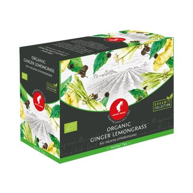 Julius Meinl Tee Bio Ingwer-Zitronengras Big Bag (Kannen Teebeutel), Kräutertee, 20 T