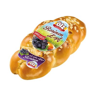 Ölz Rosinenzopf, handgeflochten, 600 Gramm