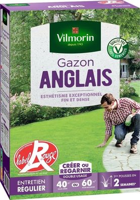 Vilmorin Englischer Rasensamen, 1 kg, 40 m² Vilmorin