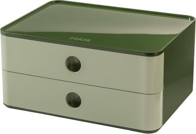 HAN Schubladenbox Allison SMART-BOX mit 2 Schubladen und Trennwand, Kabelführung, sta