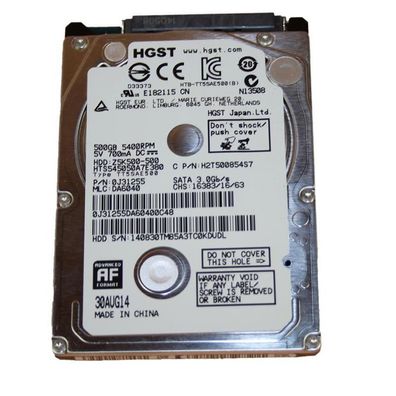 Hitatchi HGST HTS545050A7E380 500GB 2,5" HDD 3Gbs 5400rpm SATA Festplatte gebraucht