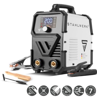 Stahlwerk Schweißgerät ARC 200 Synergic Pro MMA Lift TIG IGBT Inverter 200 A