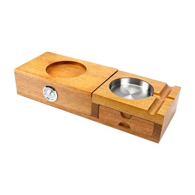 Hauser Zigarrenaschenbecher Set mit Ascher, Cutter, Hygrometer und Humidifer