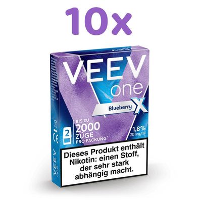 VEEV one Pod Blueberry * X* 20mg/ml Nikotin 10x 2 Pods
