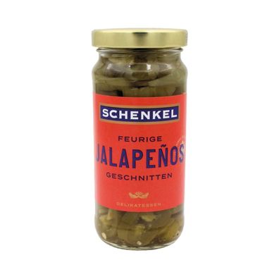 Schenkel Jalapenos, FEURIG, geschnitten, 125 Gramm (Abtropfgewicht)
