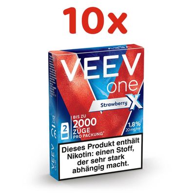VEEV one Pod Strawberry * X* 20mg/ml Nikotin 10x 2 Pods
