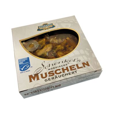 Schenkel MSC Nordische Muscheln geräuchert, 78 Gramm (Abtropfgewicht)