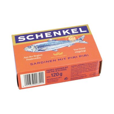 Schenkel MSC Sardinen mit Piri Piri, 88g (Abtropfgewicht)