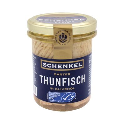 Schenkel MSC Thunfisch in Olivenöl, 140g(Abtropfgewicht )
