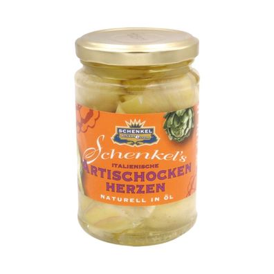 Schenkel Artischockenherzen, naturell in Öl, aus Italien, 180g (Abtropfgewicht)