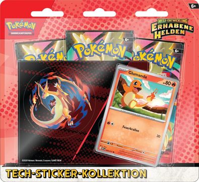 Pokemon Karten TCG Mega-Entwicklung: Erhabene Helden Tech-Sticker-Kollektion Glumanda