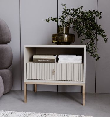 Nachtkonsole Nachttisch Nachtkommode Beistelltisch Nako Kaschmir Gold