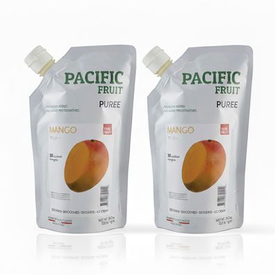 Pacific Fruit Püree Mango 2x 1kg Fruchtpüree ohne GVO, Konservierungsmittel & Gluten
