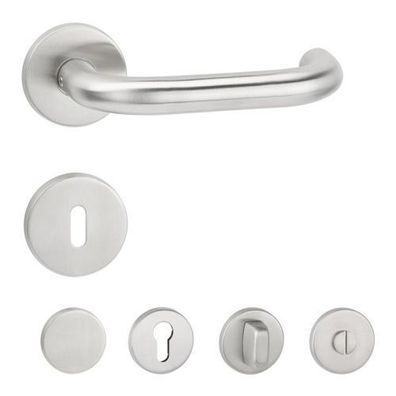 Türgriff Aptec 1801/2073 Rosettengarnitur Türdrücker U Form Edelstahl matt