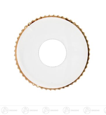 Ersatzteile &amp; Bastelbedarf Lichtmanschette mit Goldrand, Loch 23mm