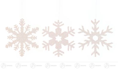 Baumschmuck Behang Schneekristall weiß (6) B= x H=ca 6 cmx6 cm NEU Erzgebirge