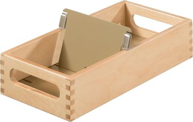 HAN Holz-Karteirog für 900 DIN A7 quer Karteikarten inkl. 1 Metallblattstütze, mit Be