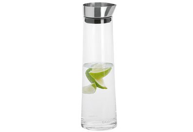 BLOMUS Wasserkaraffe Acqua Edelstahl matt/Glas/Silikon 1000 ml 30cm Ø9cm
