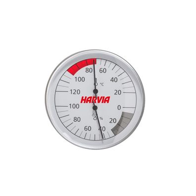 Harvia Thermo-Hygrometer Basic Ø 100 mm Saunathermometer Saunahygrometer