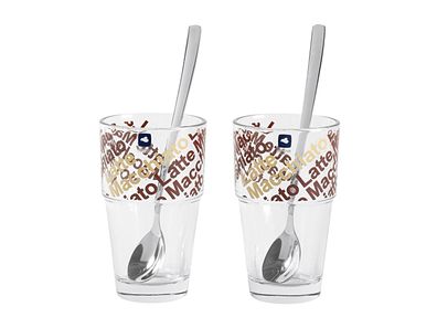 Leonardo Latte Macchiato Set Café Latte Solo 370 ml 20,2cm 4 teilig