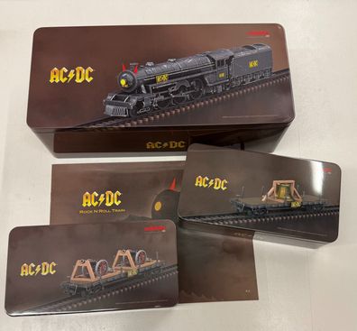 Märklin H0 39966 AC/DC Dampflokomotive "Black Ice" + 2 Wagen mfx+/Sound Neu/OVP