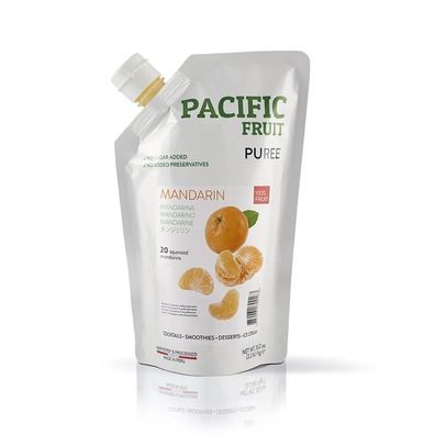 Pacific Fruit Püree Mandarine 1kg Fruchtpüree vegan, glutenfrei & ohne Zuckerzusatz