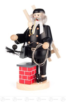 Räuchermann Schornsteinfeger mit Leiter und Schornstein BxHxT 10,5cmx22 cmx12 cm