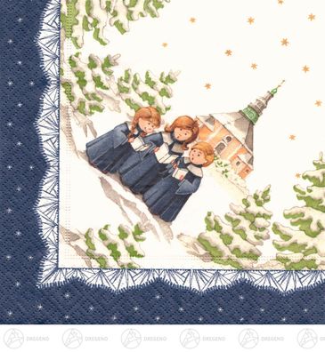 Servietten Kurrende (20) B= x H=ca 33 cmx33 cm NEU Papierservietten Erzgebirge