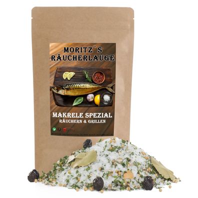 Moritz`s Räucherlauge Makrele 600g Räucherlake Räuchern Grillen Smoker Fischgewürz fü