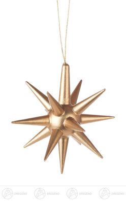 Baumschmuck Behang Stern gold (4) BxHxT 5 cmx5 cmx5 cm NEU Erzgebirge Baumbehang