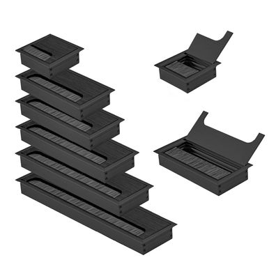 Aluminium Kabeldurchführung Schwarz 80mm Kabeldurchlass Kabelauslass Tischdose