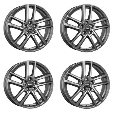 4 Rial Felgen Astorga 6.0Jx15 ET43 5x112 GRAP für Volkswagen Golf Caddy Cross Touran