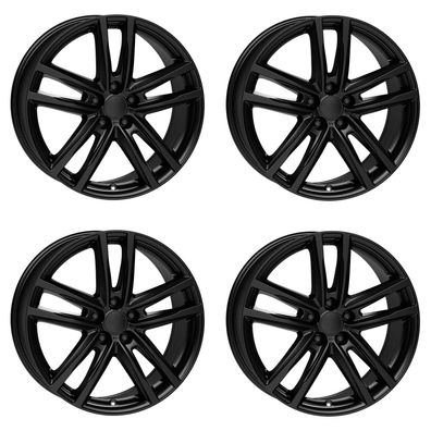 4 Rial Felgen X10 7.0Jx18 ET43 5x112 SW für Volkswagen Beetle Caddy E-Golf EOS Golf