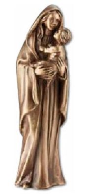 Madonna mit Kind aus Bronze H:29 cm Bronzefigur Statue Grabschmuck
